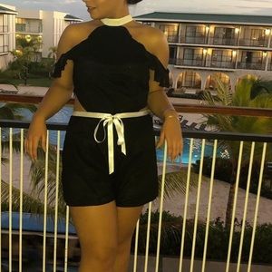 Cold shoulder romper